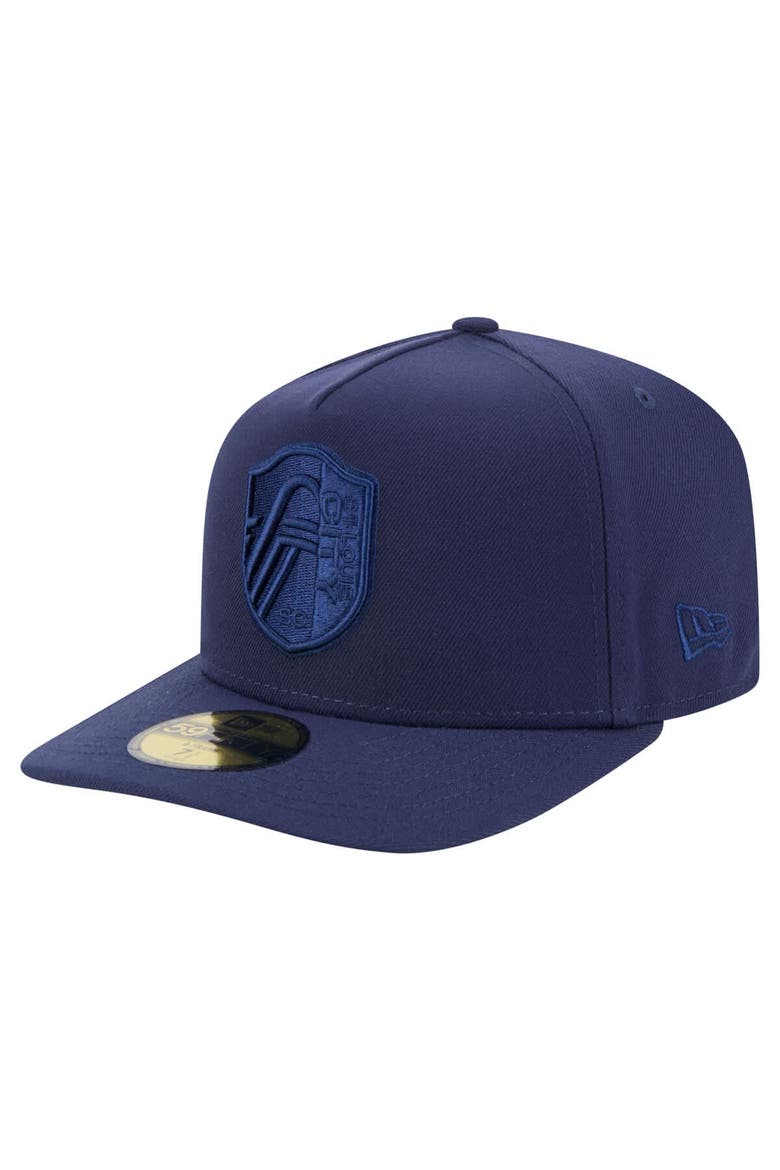 Men's New Era Navy St. Louis City SC Color Pack A-Frame 59FIFTY Fitted Hat, Alternate, color, Navy