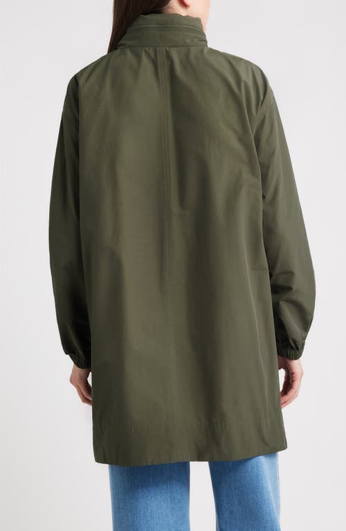 Eileen Fisher Stand Collar Jacket In Green