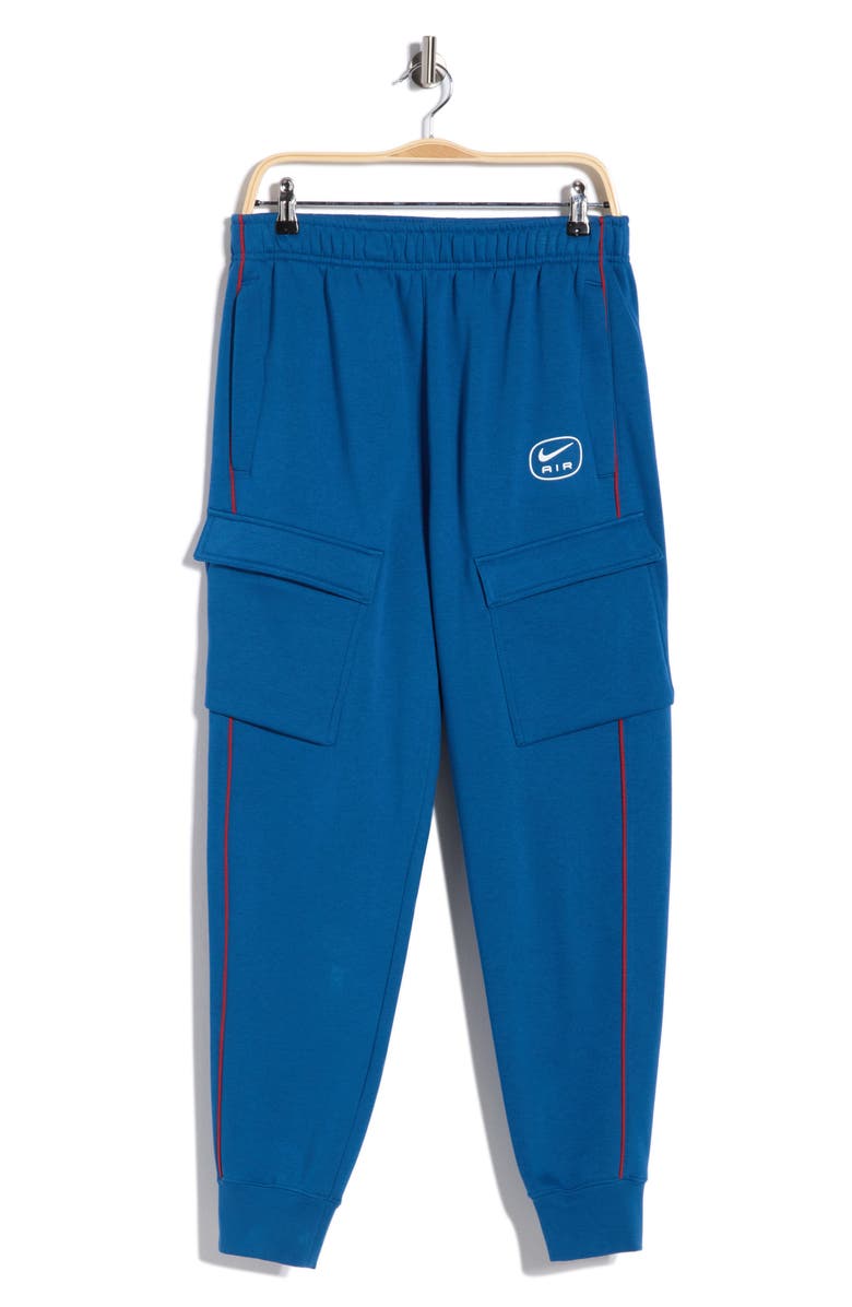 Nike Air Fleece Cargo Sweatpants, Main, color, Court Blue/ Team Crimson