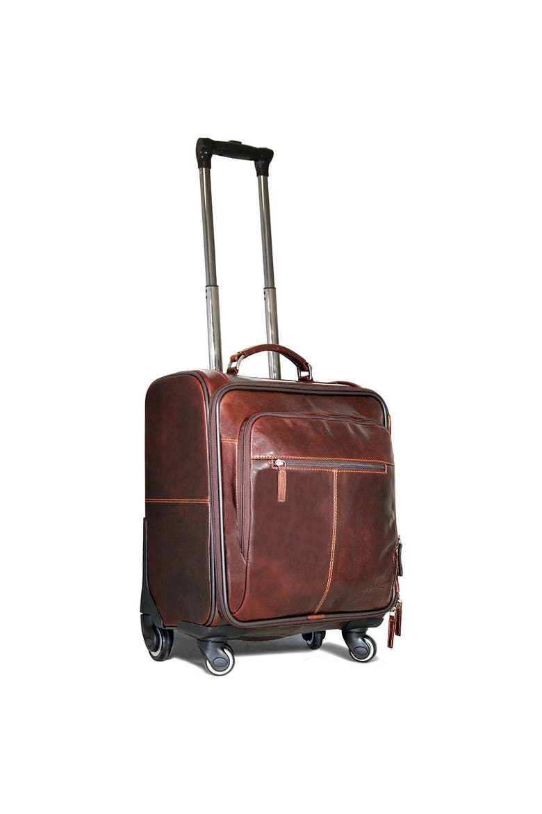 18" Wheeled Carry-on Bag, Alternate, color, Brown