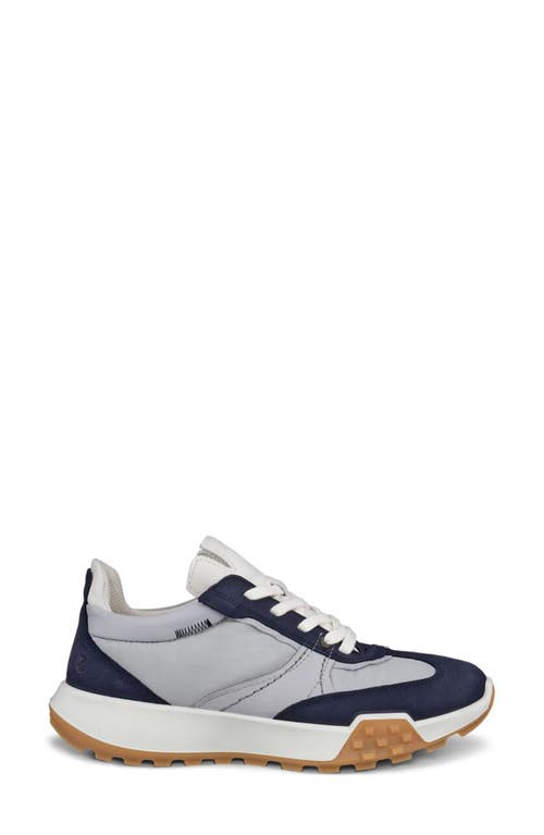 Ecco Retro Sneaker In Marine/concrete/white