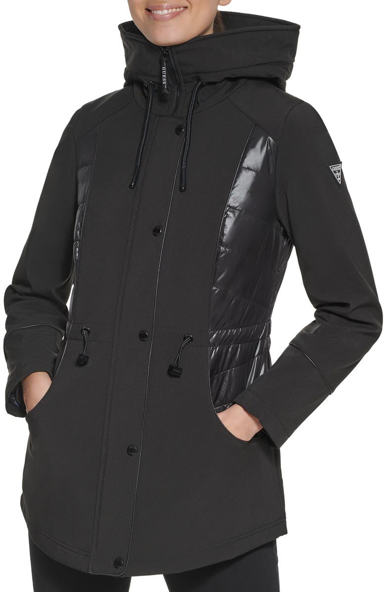 GUESS Water-Resistant Hooded Jacket, Main, color,
