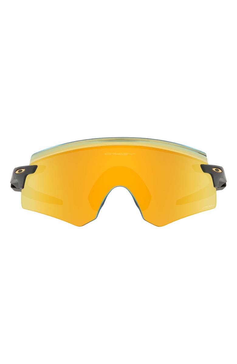 Oakley Encoder 136mm Prizm<sup>™</sup> Rimless Wrap Shield Sunglasses, Main, color, Yellow/ Grey