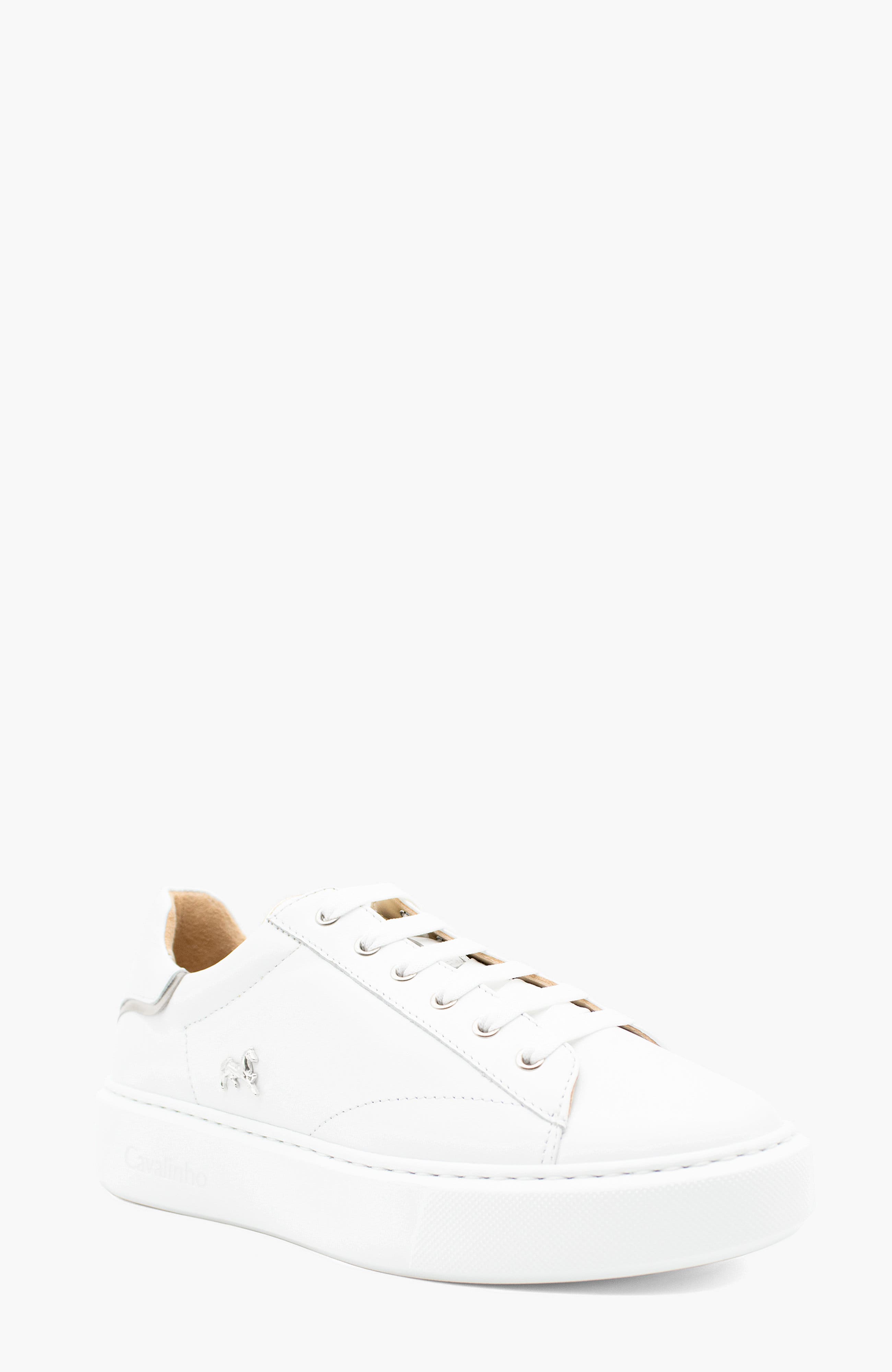 Spirit Leather Sneakers, Alternate, color, White / Silver