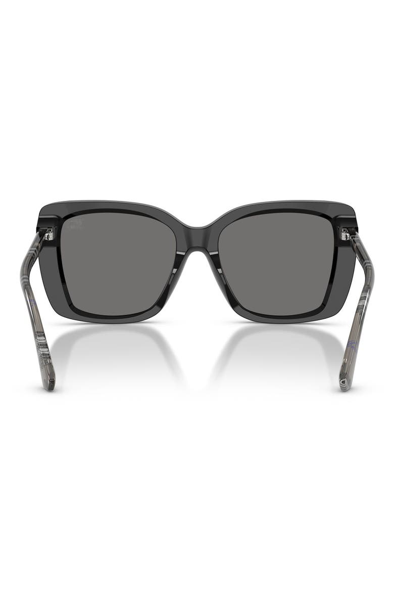54mm Square Sunglasses, Alternate, color, BLACK