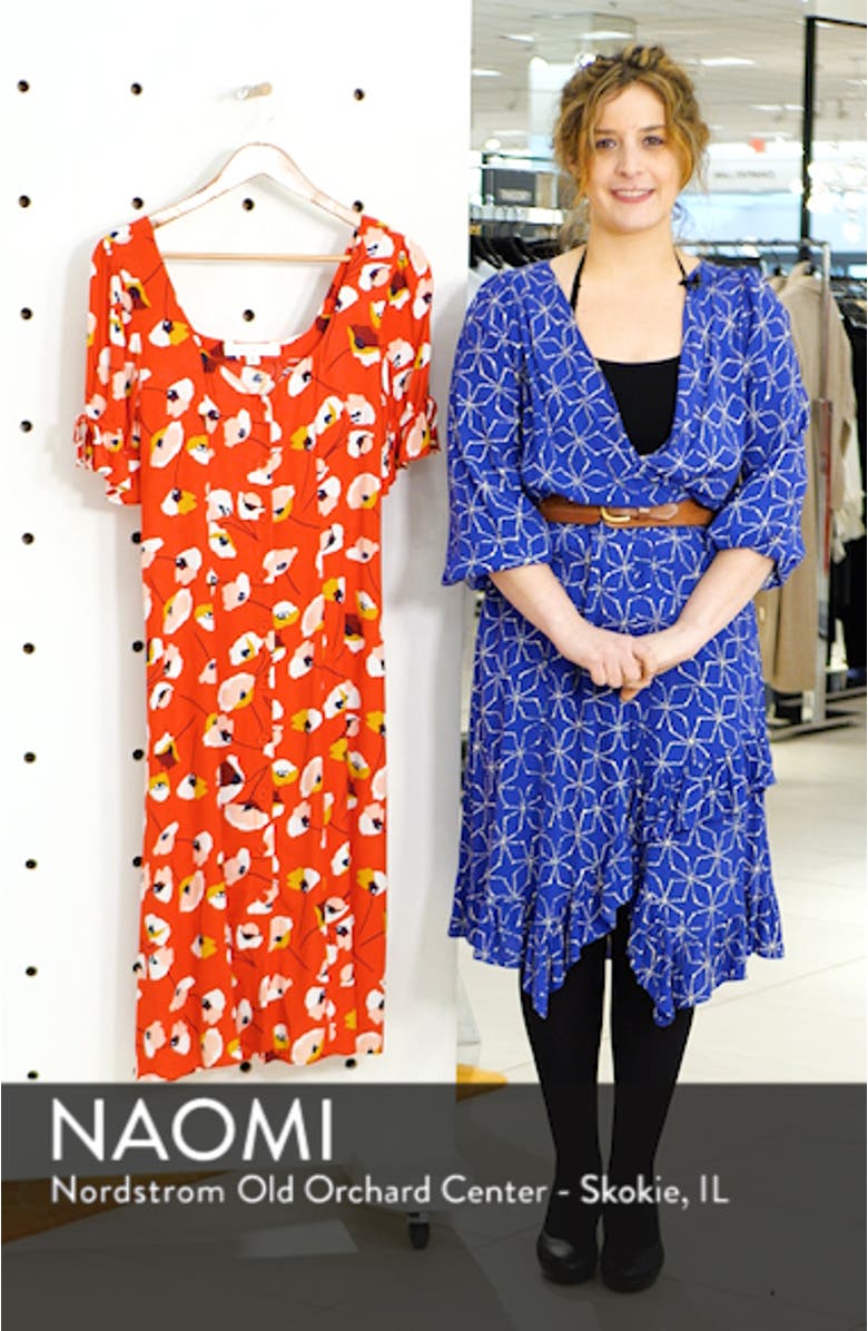 Floral Print Midi Dress, sales video thumbnail