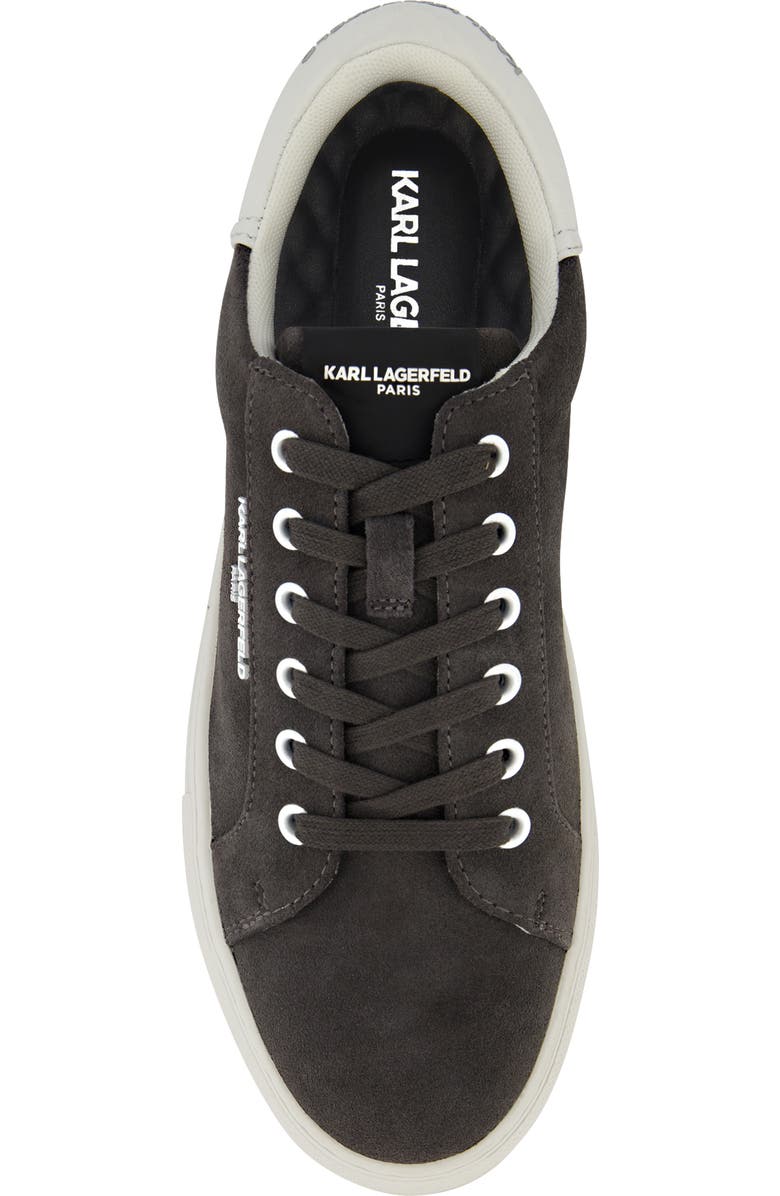 KARL LAGERFELD PARIS Plain Toe Suede Sneaker, Alternate, color,