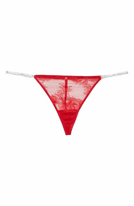 Fleur Du Mal Crystal Bouquet Lace G-String
