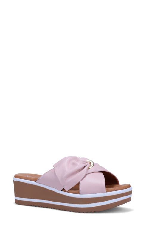 Ron White Patrika Platform Wedge Slide Sandal In Blush