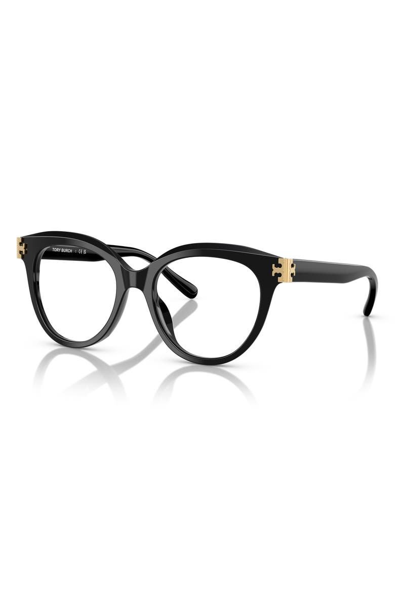 Tory Burch 51mm Phantos Optical Glasses, Alternate, color, Black