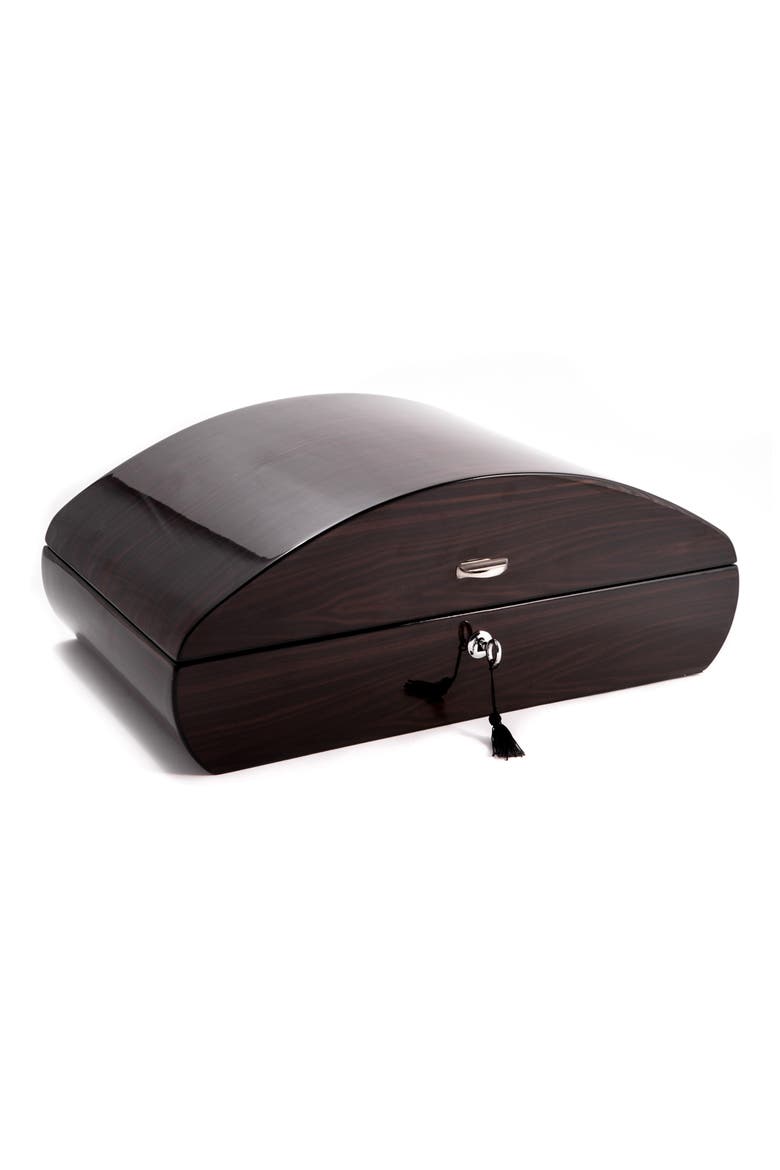 Davey Cedar Cigar Humidor, Main, color, EBONY