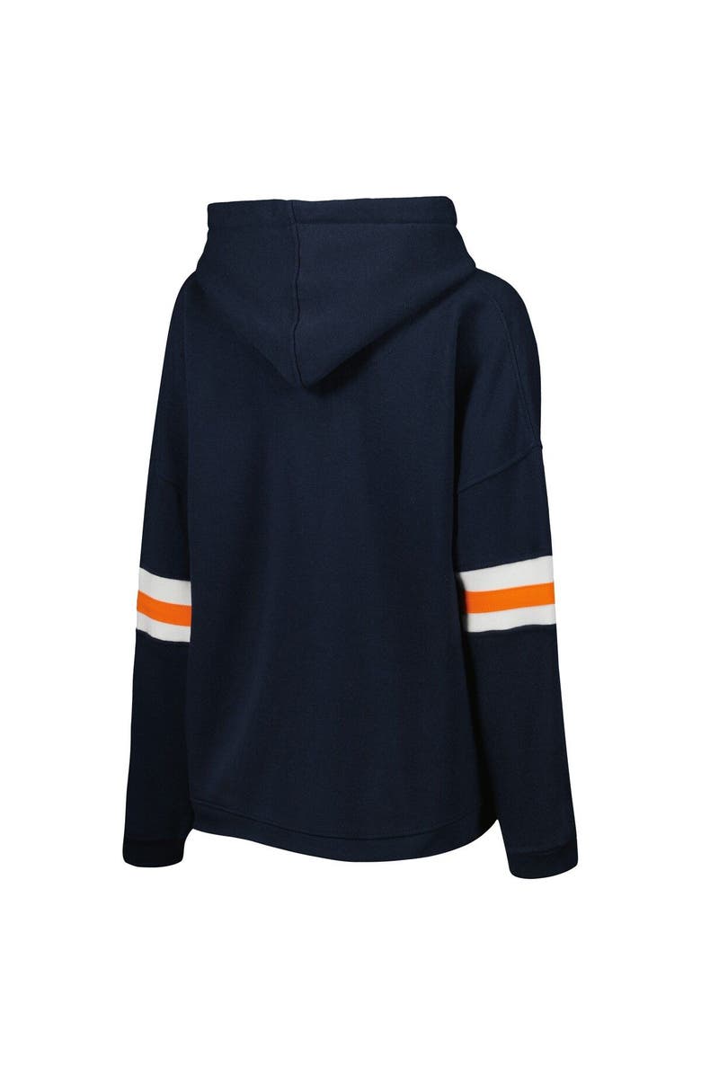 PRESSBOX Women's Pressbox Navy Auburn Tigers Super Pennant Pullover Hoodie, Alternate, color, 