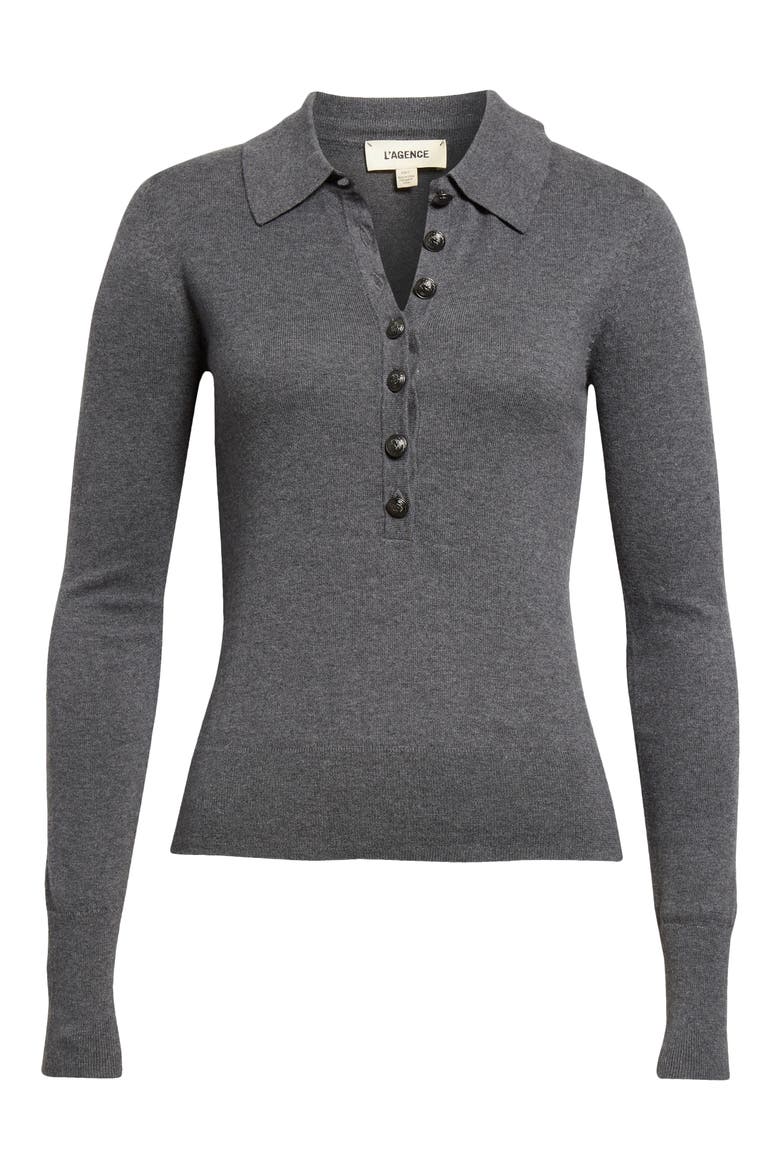 Sterling Collar Sweater, Alternate, color, GREY/GUNMETAL