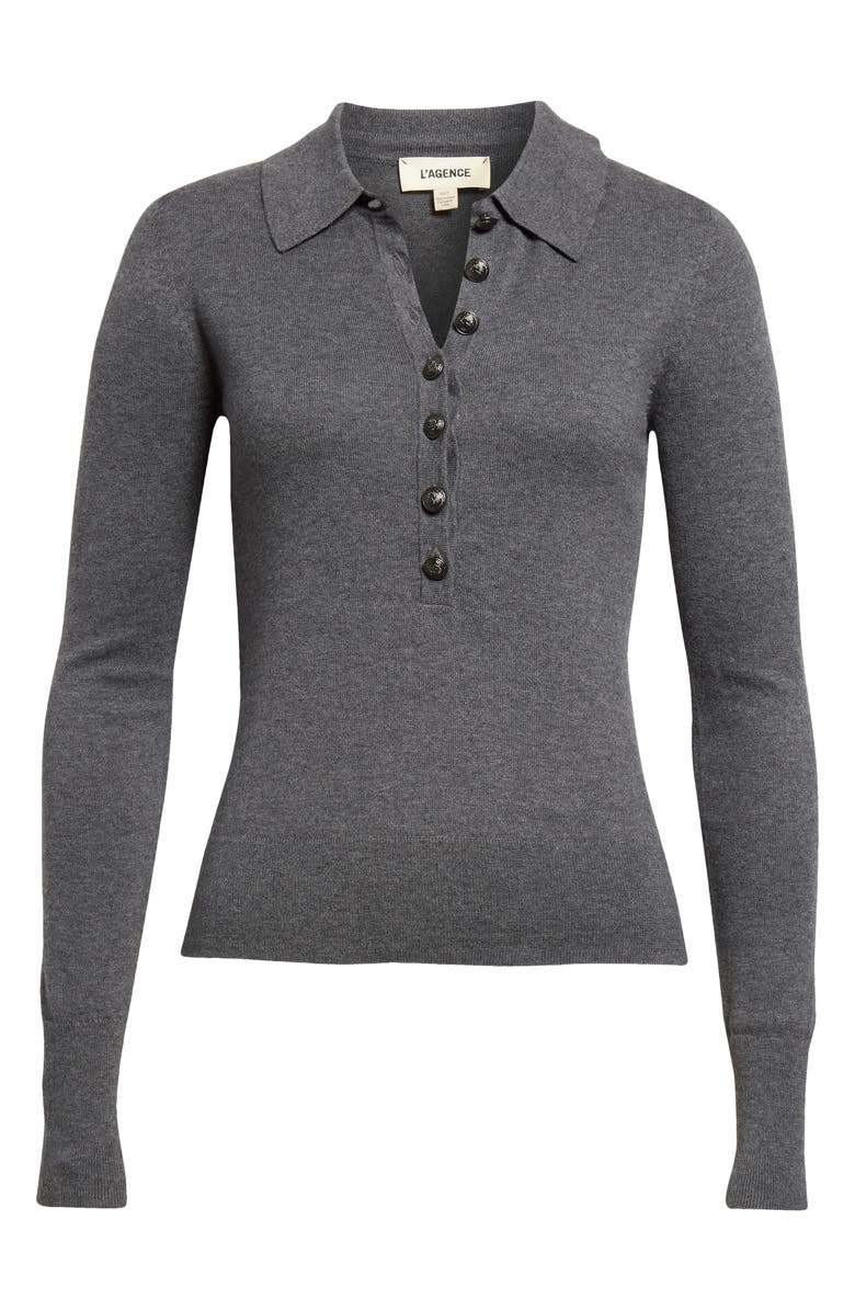 L'AGENCE Sterling Collar Sweater, Alternate, color, 