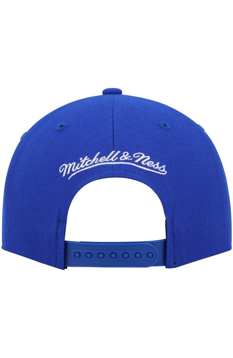 Mitchell & Ness Men's Mitchell & Ness Blue New York Knicks Hardwood Classics Team Ground 2.0 Snapback Hat, Alternate, color, 
