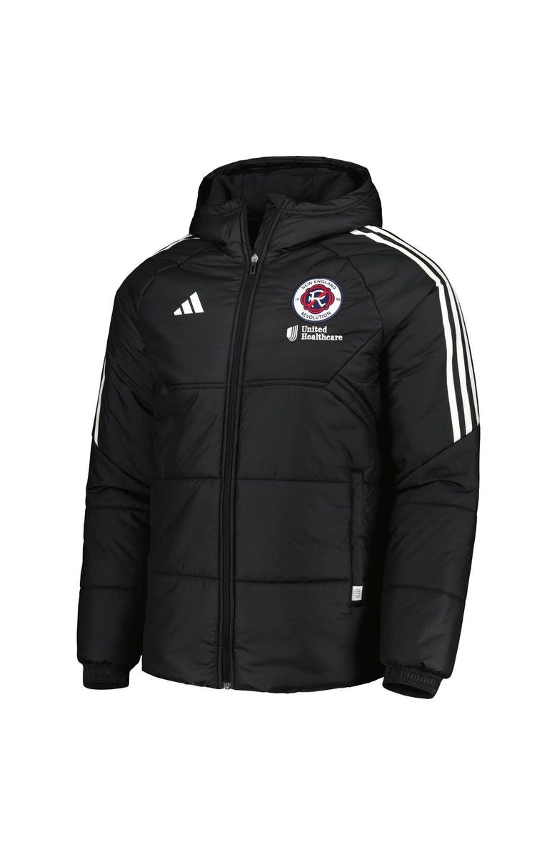 adidas Men's adidas Black New England Revolution Winter Raglan Full-Zip Hoodie Jacket, Alternate, color,
