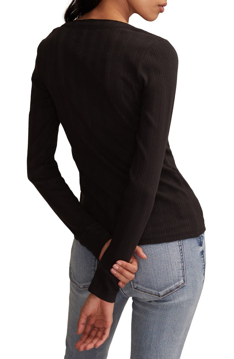 Lucky Brand Ribbed Henley, Alternate, color, Caviar