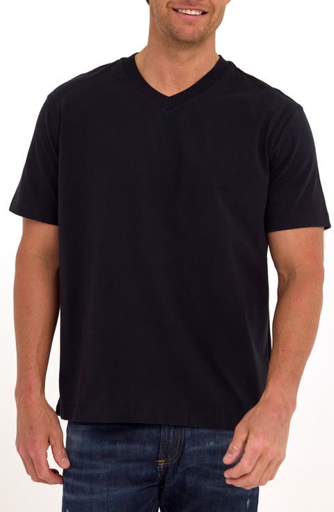 Roger Relaxed Fit V-Neck Cotton Jersey T-Shirt