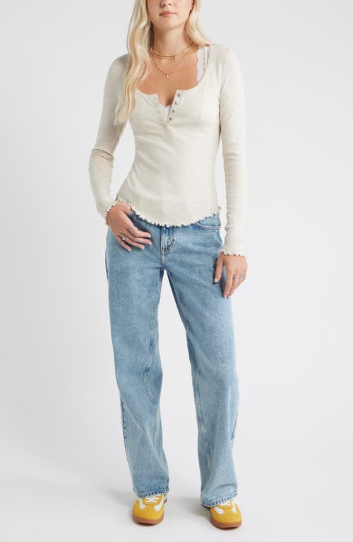 Bp. Low Rise Loose Fit Jeans In Blue