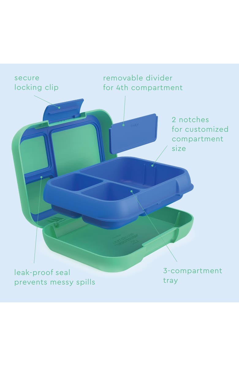 BENTGO Pop Lunch Box - Coral/Teal, Alternate, color, Green Blue