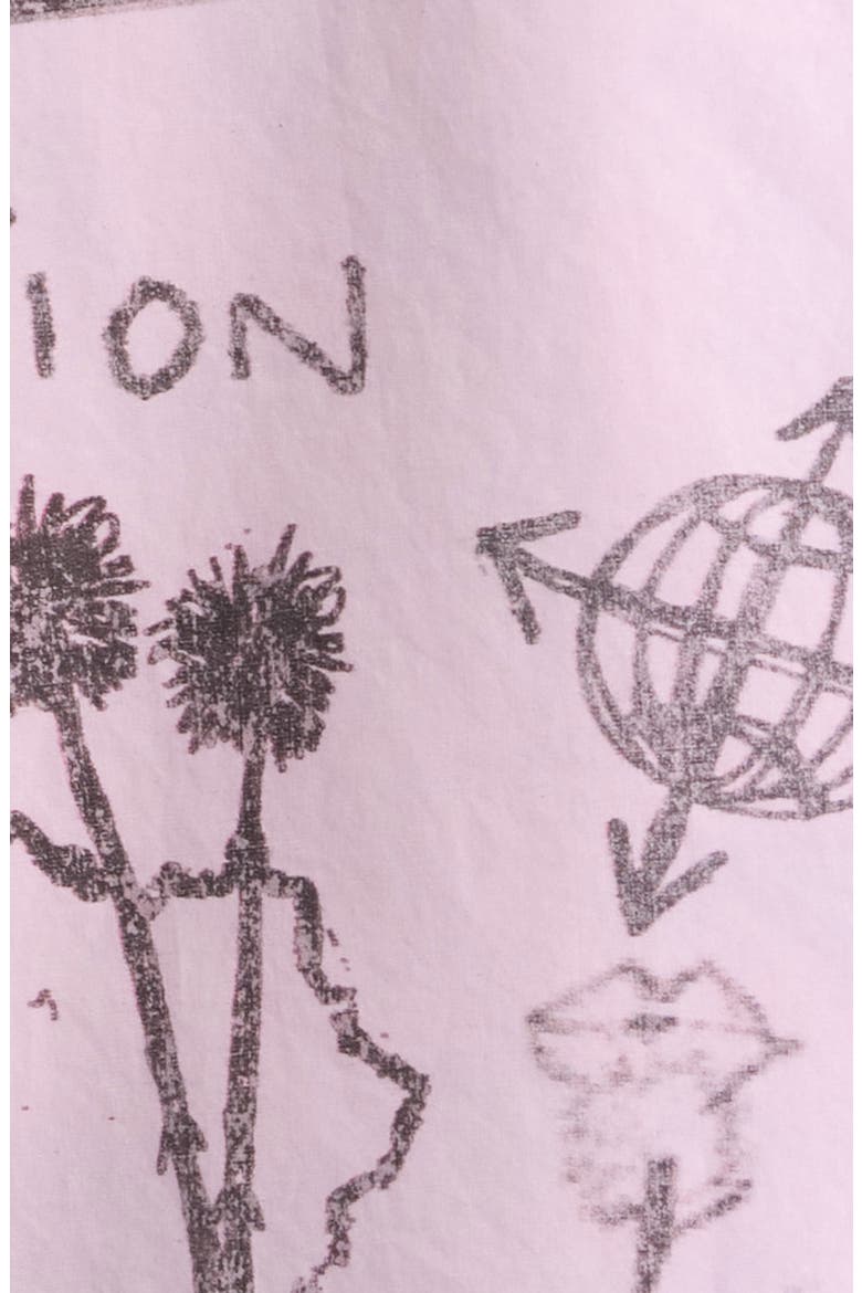Doodle Graphic Cotton Button-Up Shirt, Alternate, color, PURPLE