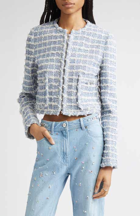 Medusa '95 Windowpane Tweed Crop Jacket