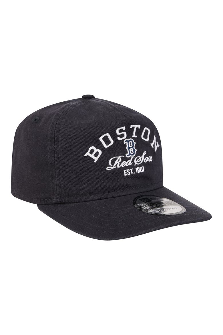 Men's New Era Navy Boston Red Sox Stacked 19TWENTY Adjustable Hat, Alternate, color, Navy