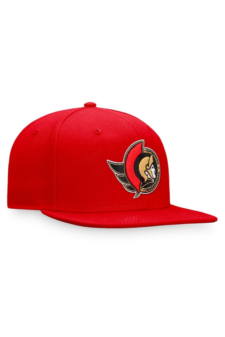 Men's Fanatics Branded Red Ottawa Senators Core Primary Logo Fitted Hat, Alternate, color, Red