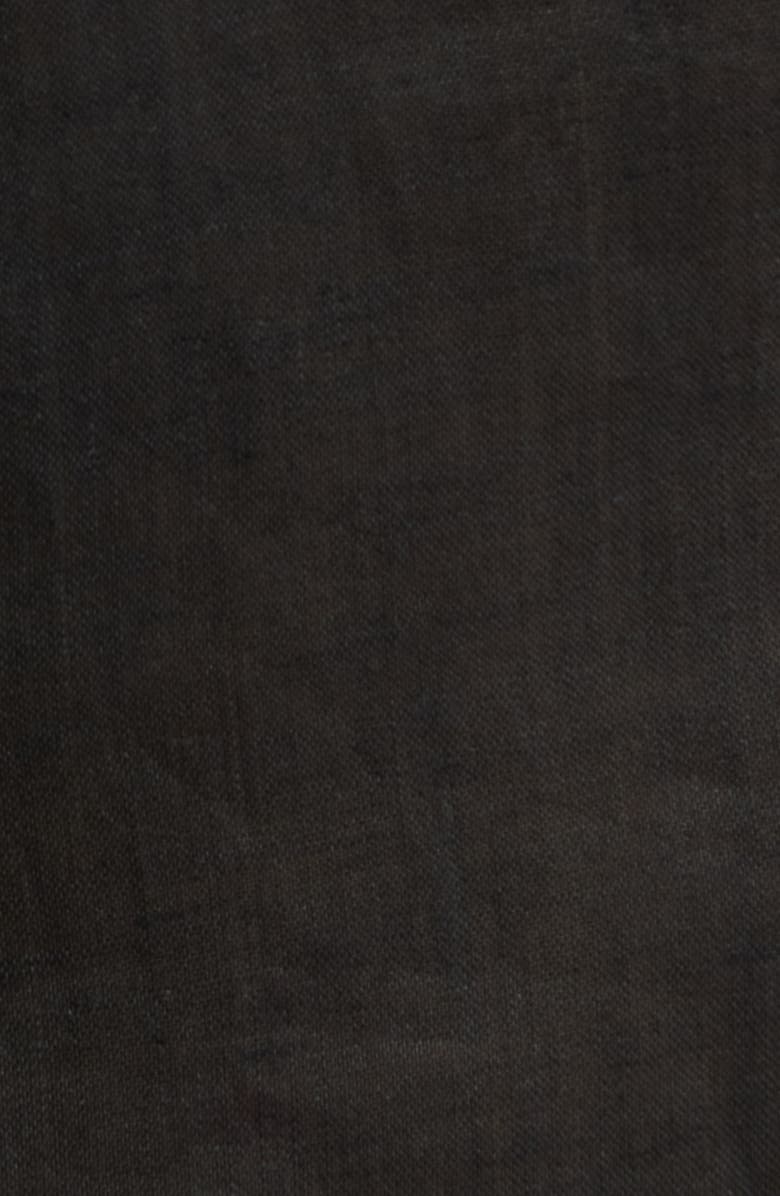 FRAME The Embroidered Seaside Ramie Button-Up Top, Alternate, color, Black