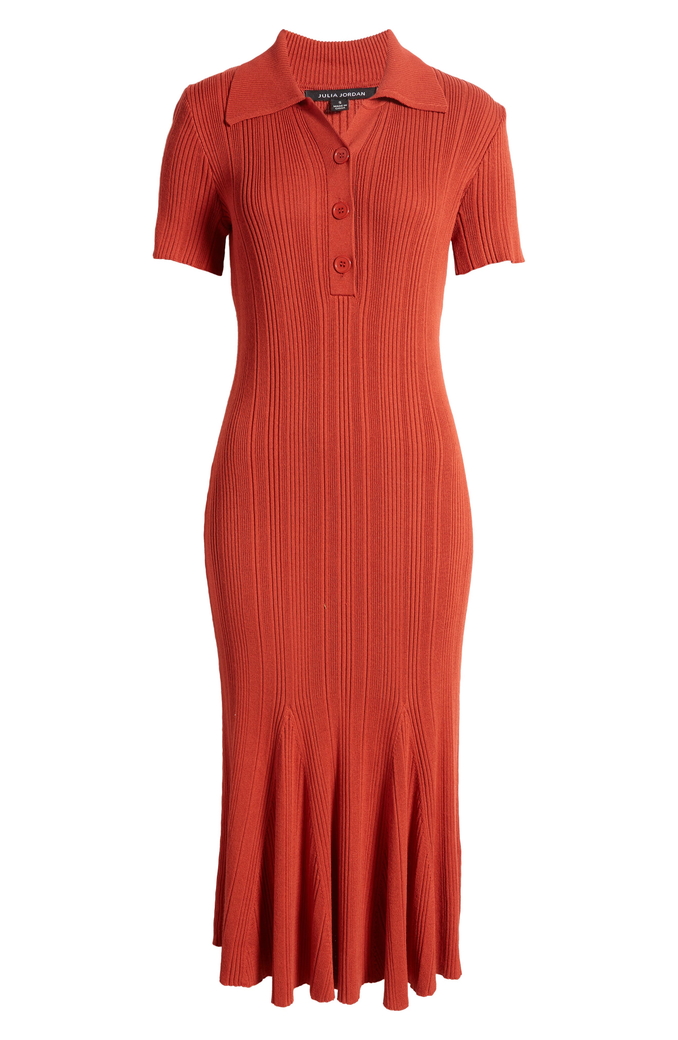 julia jordan rib short sleeve midi sweater dress Rib Short Sleeve Midi Sweater Dress (Women)