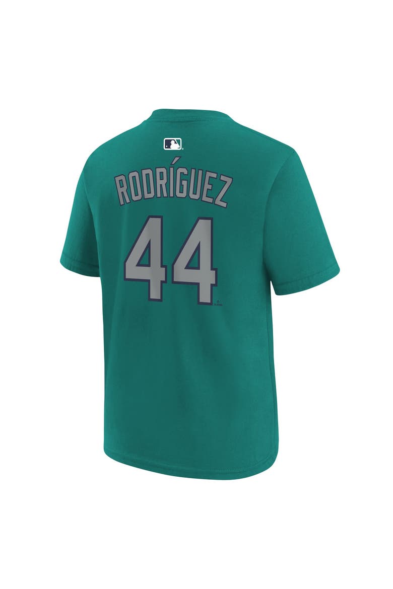 Youth Nike Julio Rodríguez Teal Seattle Mariners Name & Number T-Shirt, Alternate, color, Teal