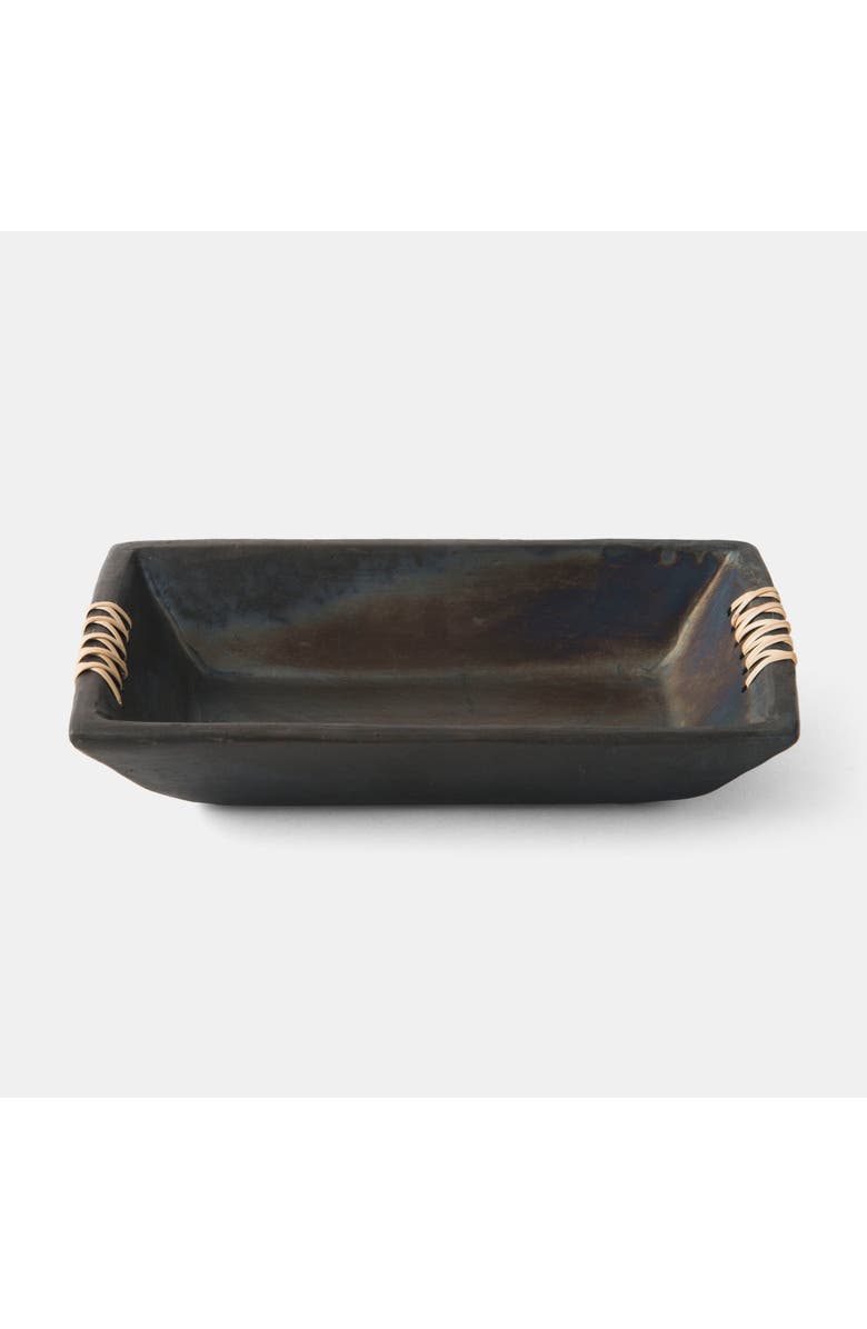 Mela Artisans Longpi Black Clay Serving Plater, Main, color, 