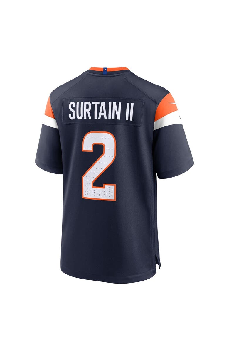 Nike Men's Nike Patrick Surtain II Navy Denver Broncos Mile High Collection Alternate Game Jersey, Alternate, color, Navy