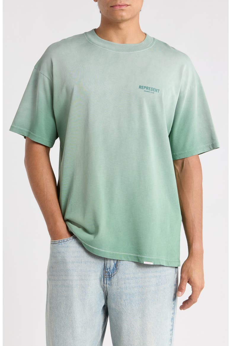 Owners' Club Cotton Logo Graphic T-Shirt, Main, color, WASHED ALOE