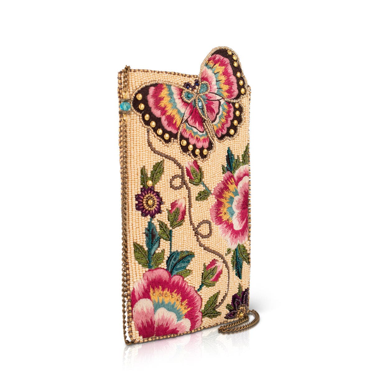Butterfly Garden Crossbody Phone Bag, Alternate, color, Ivory