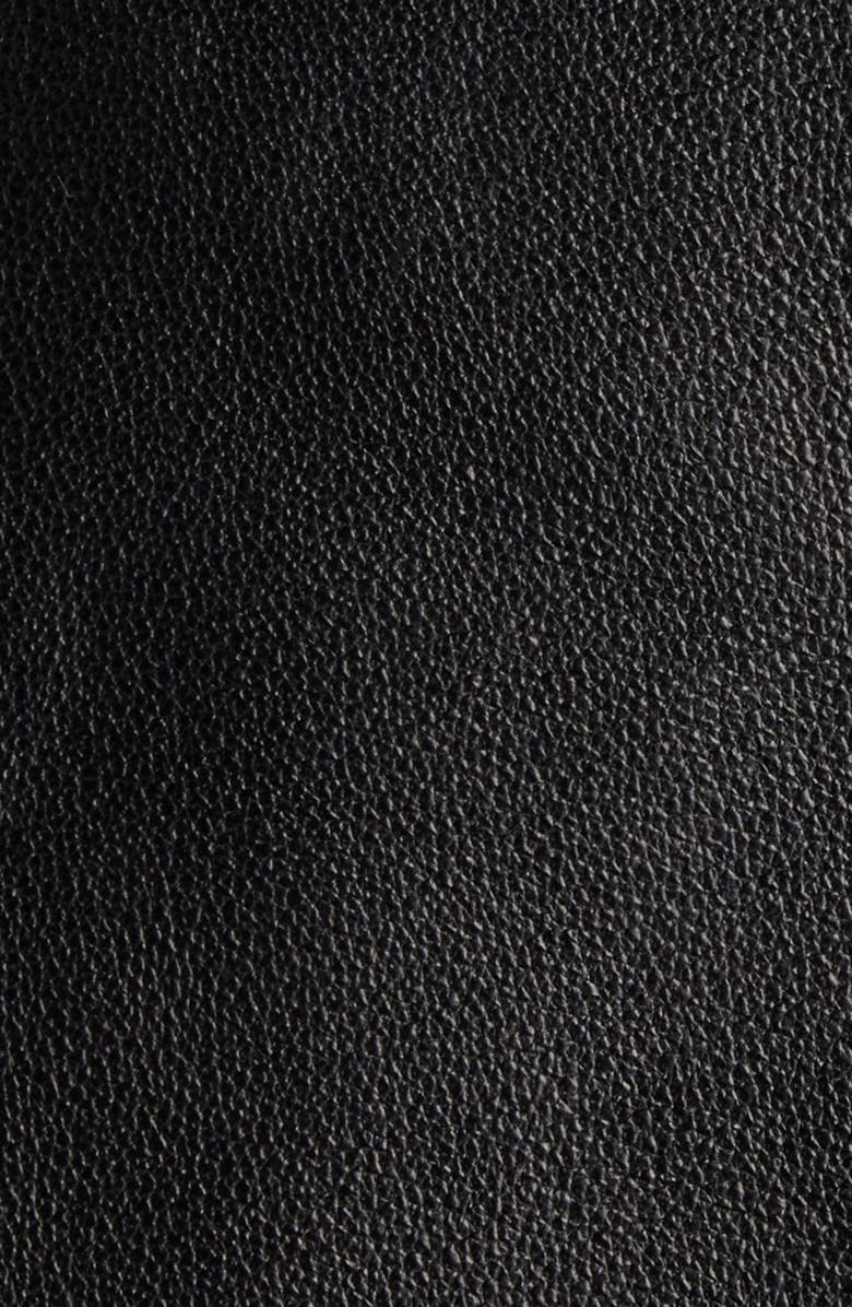 Balenciaga Folded Leather Wrap Jacket, Alternate, color, 1000 Black