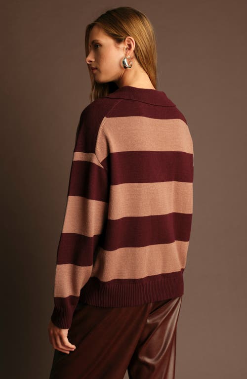 Deluc Nick Polo Stripe Sweater In Multi