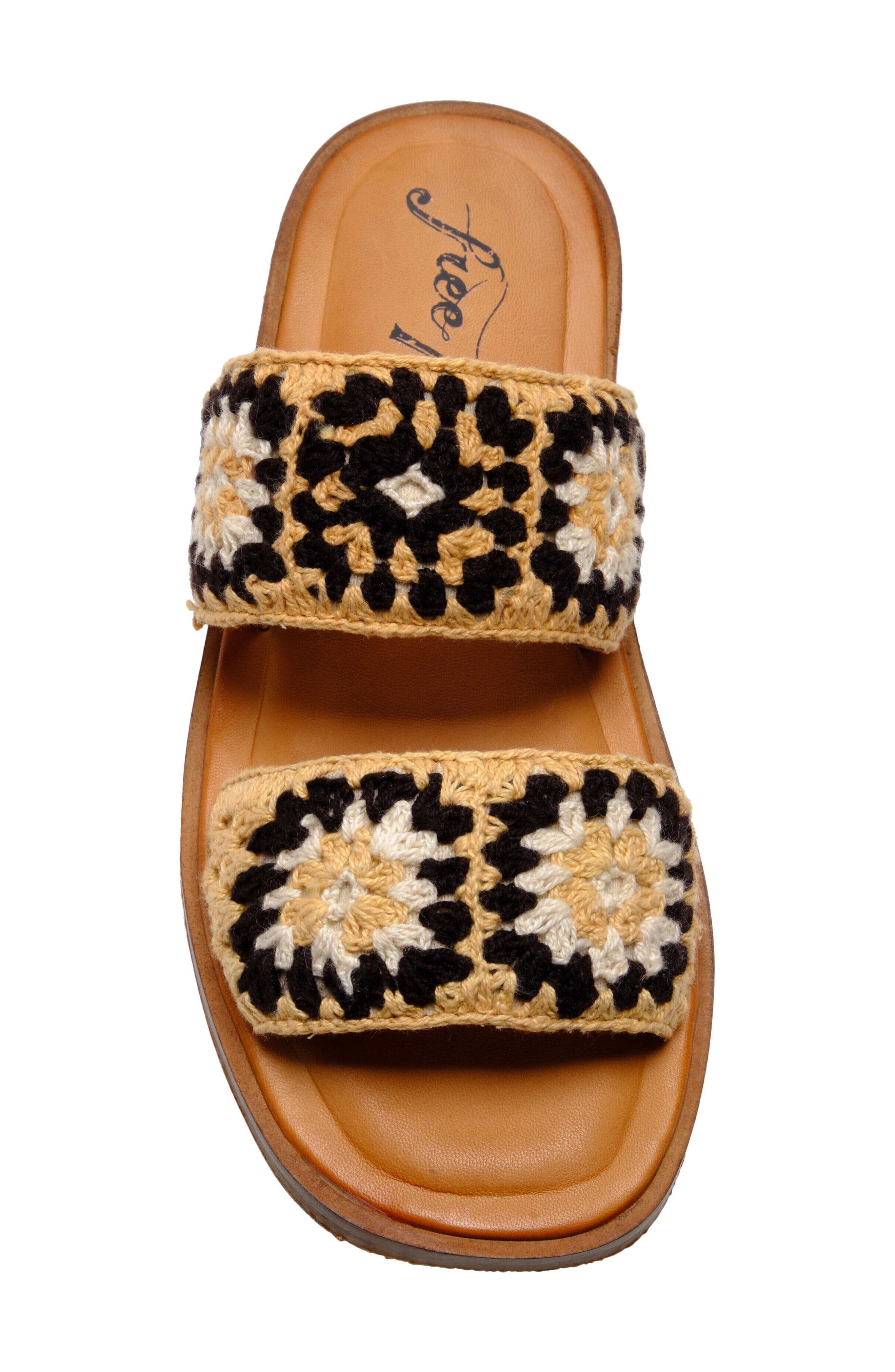 Free People Juliet Crochet Slide Sandal, Alternate, color, 