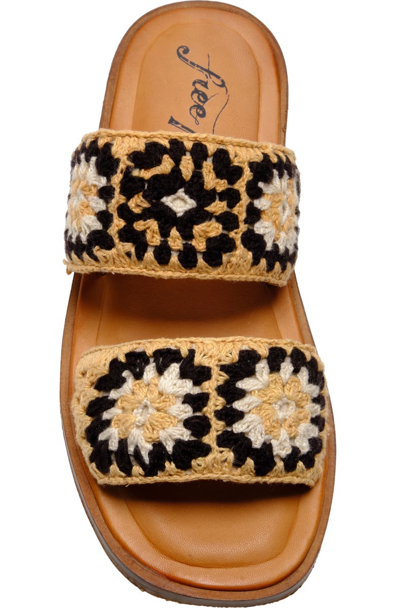 Free People Juliet Crochet Slide Sandal, Alternate, color,