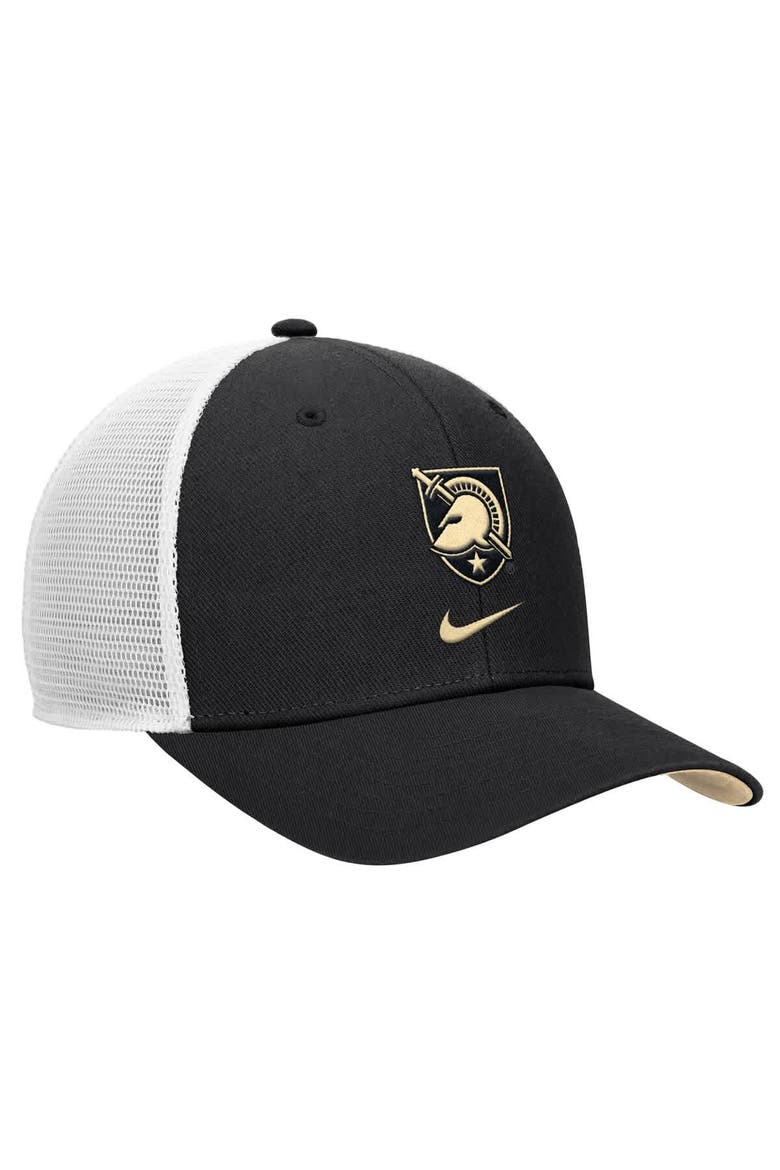 Men's Nike Black Army Black Knights Rise Trucker Dri-FIT Adjustable Hat, Alternate, color, Black
