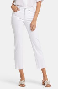 NYDJ Marilyn Frayed Ankle Straight Leg Jeans