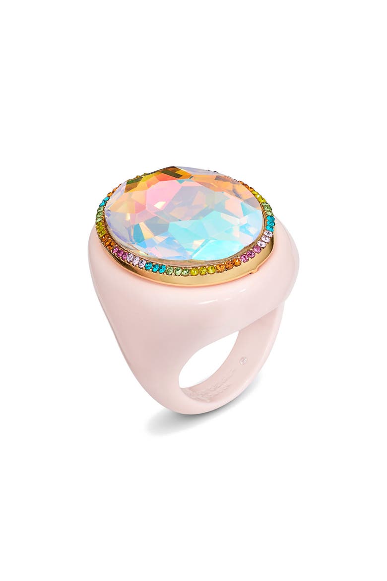 Oval Stone Cocktail Ring, Main, color, PINK