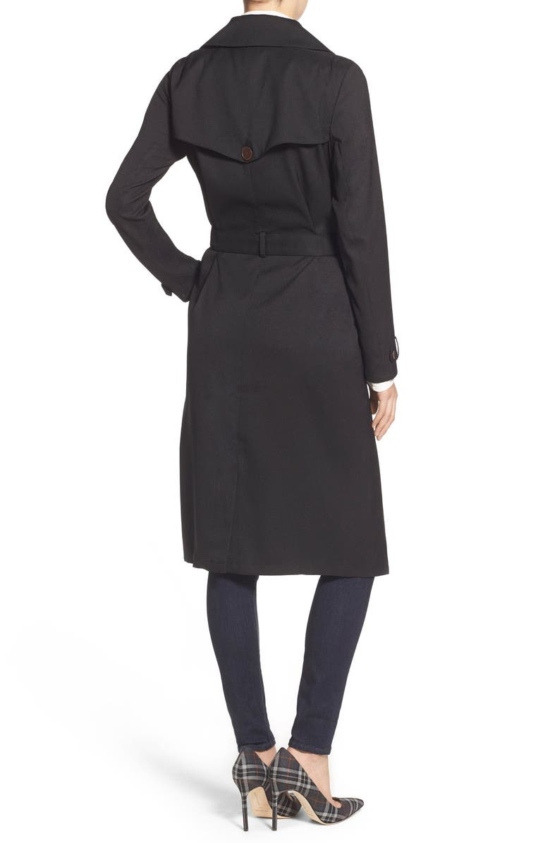 Chelsea28 Belted Crepe Trench Coat, Alternate, color, 