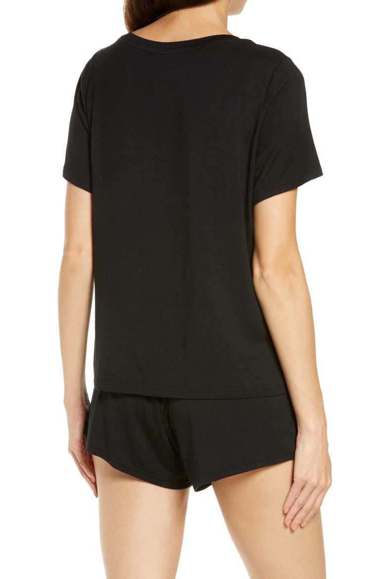 Moonlight Dream Short Pajamas, Alternate, color, BLACK
