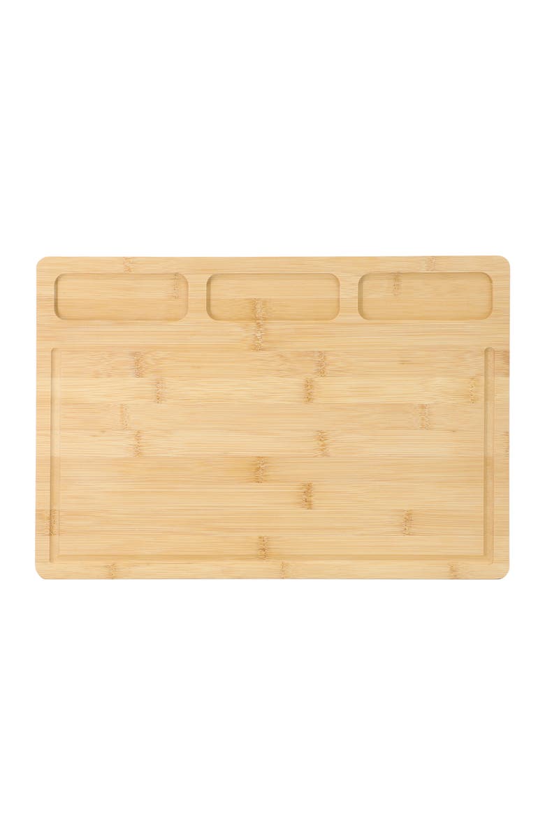 Megachef 3 Piece Wood Cutting, Prep and Serving Boards, Alternate, color, Bamboo