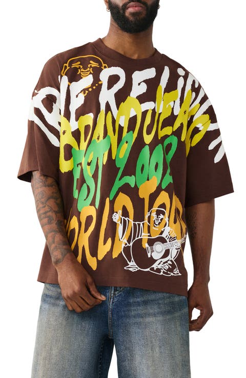 Graffiti Oversize Heavyweight Cotton Graphic T-Shirt