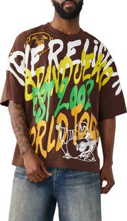 True Religion Graffiti Oversize Heavyweight Cotton Graphic T-Shirt
