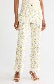 Longchamp Floral Cotton Blend Pants