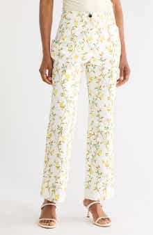 Longchamp Floral Cotton Blend Pants