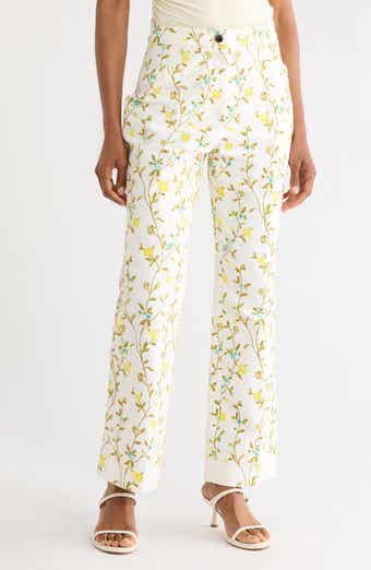 Longchamp Floral Cotton Blend Pants